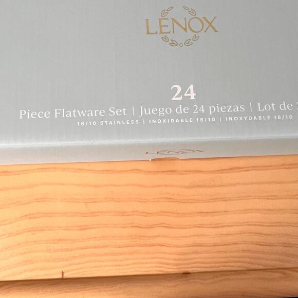 NIB Lenox Forest Park 24 Piece Flatware Set - Picture 8 of 9